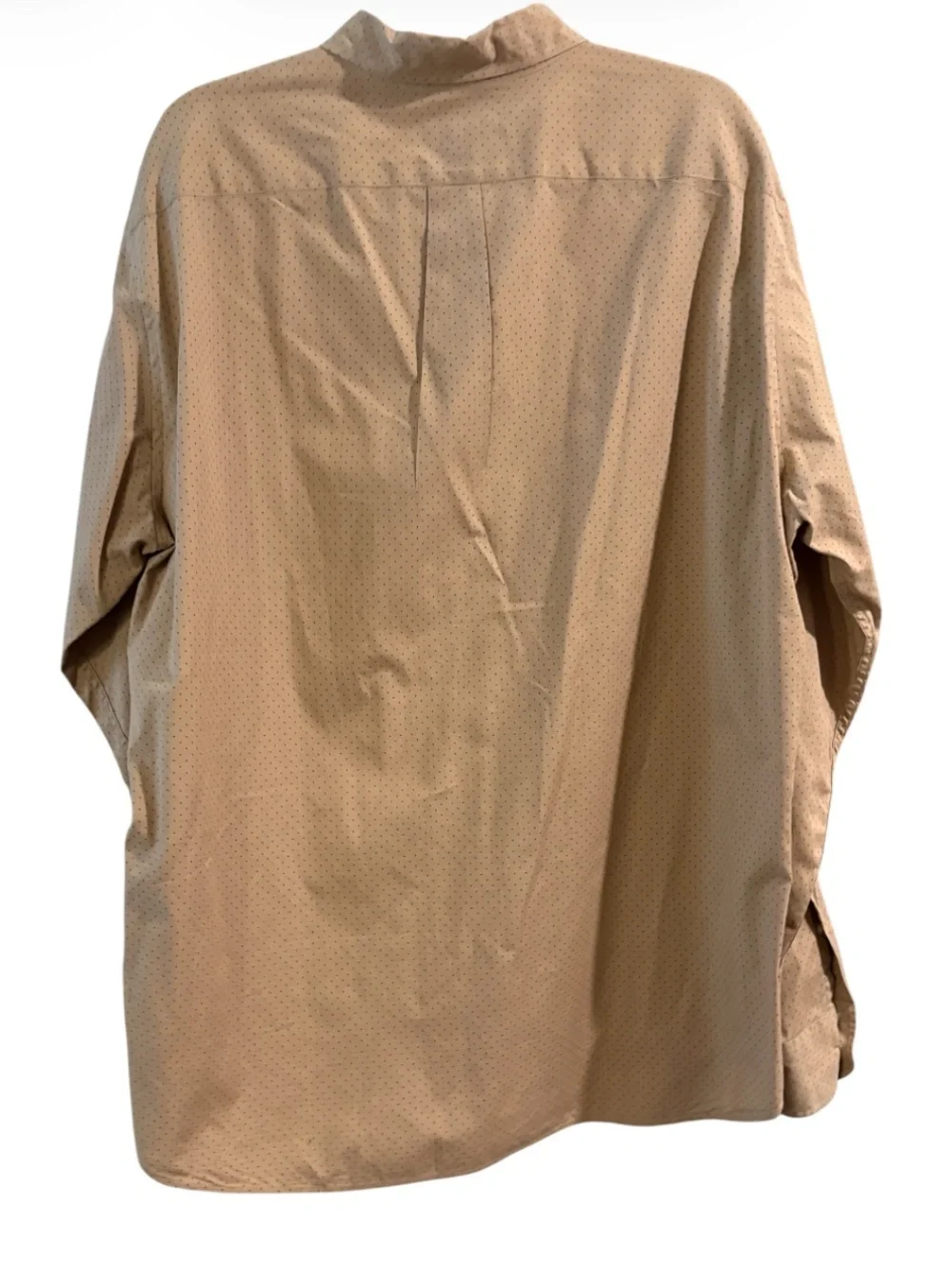 J.Crew Secret Wash Slim  Shirt Men’s XL Tan Dots Stretch Button Down
